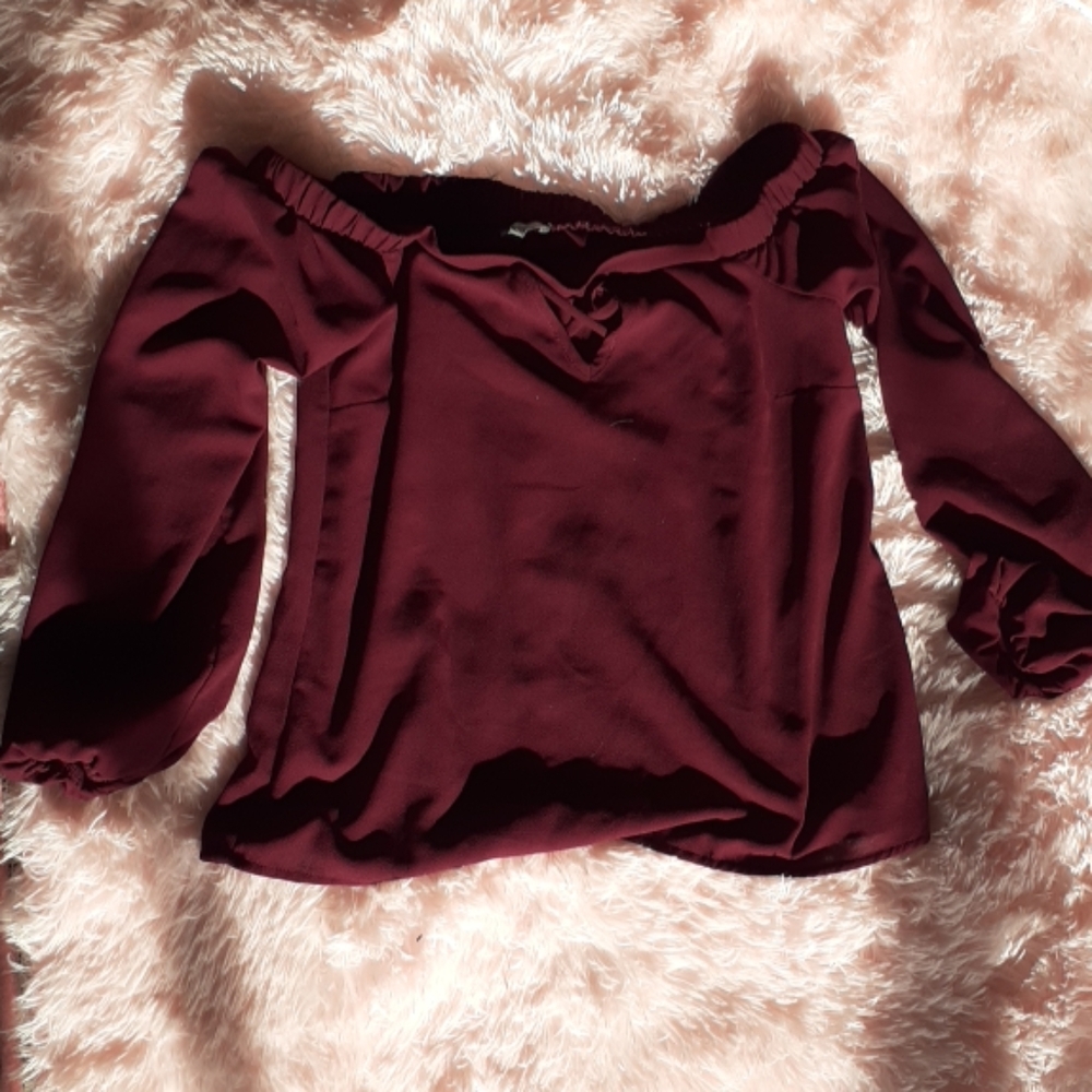 Burgundy top